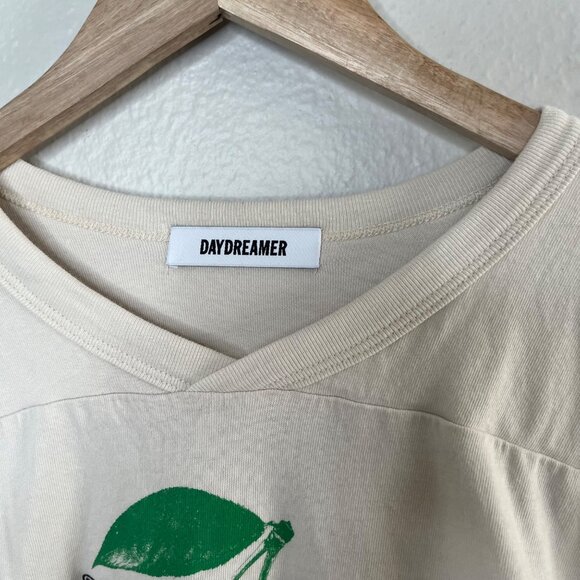 Daydreamer Womens Lucky Cherry Graphic Top Baseball Tee Small - Picture 3 of 10